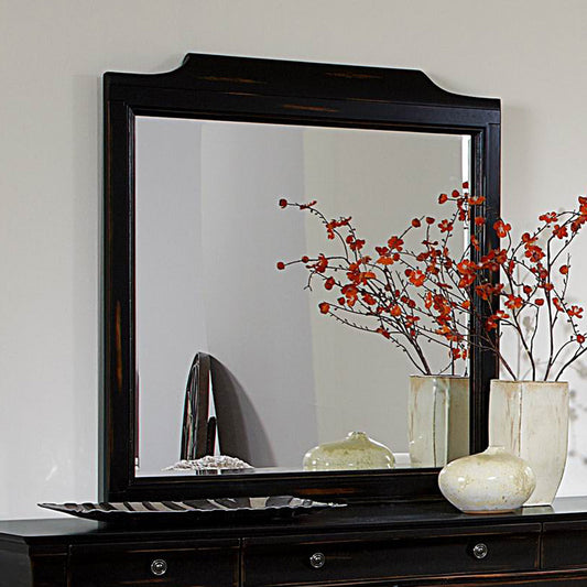 Homelegance Derby Run Rectangular Mirror in Antique Black