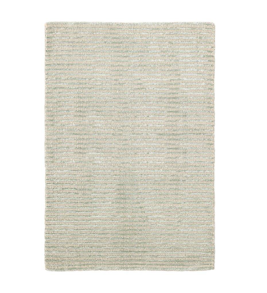Dash and Albert Cut Stripe Ocean Hand Knotted Viscose/Wool Rug