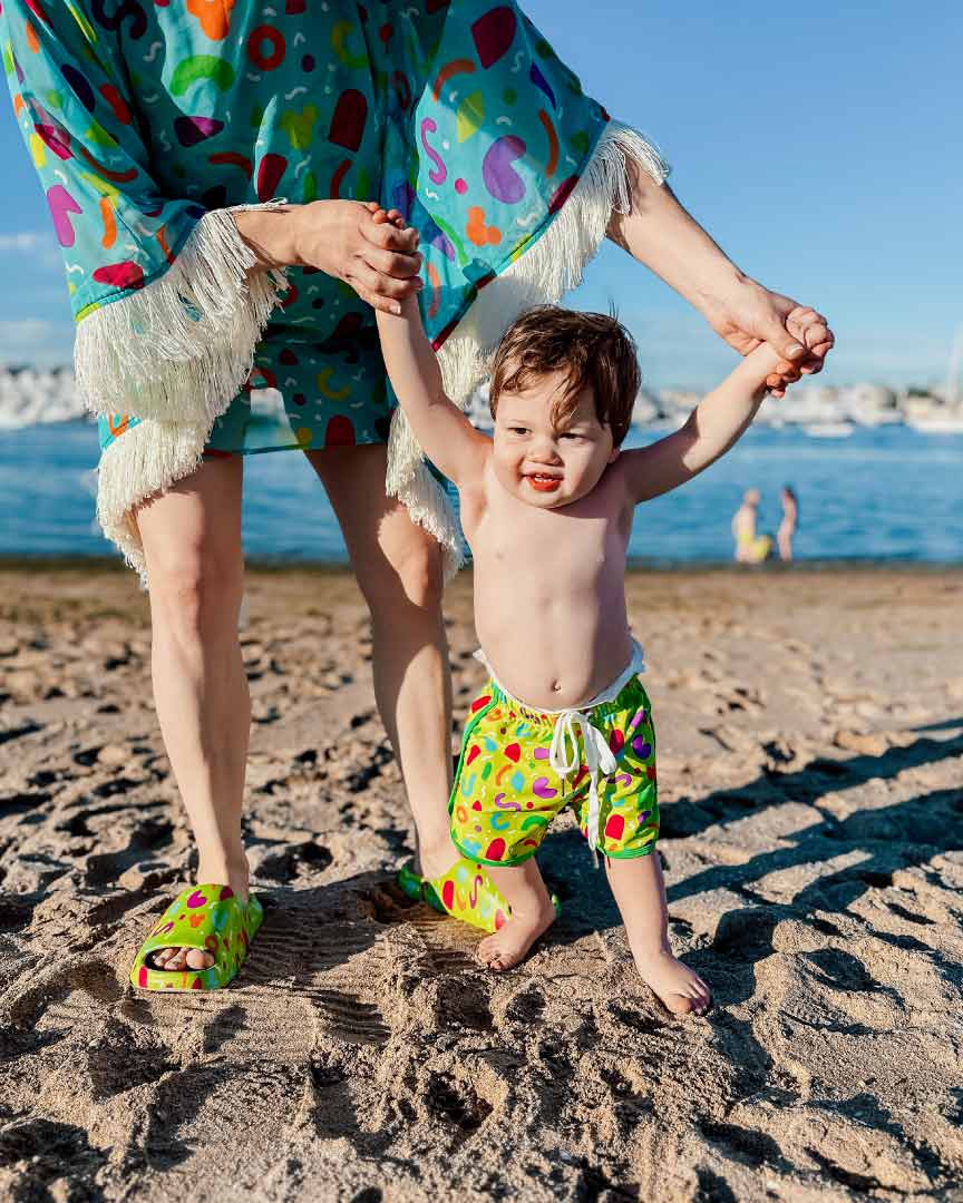 Neon Swim Trunks - Boys'