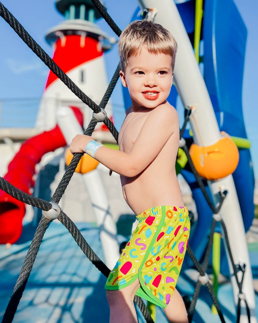 Neon Swim Trunks - Boys'