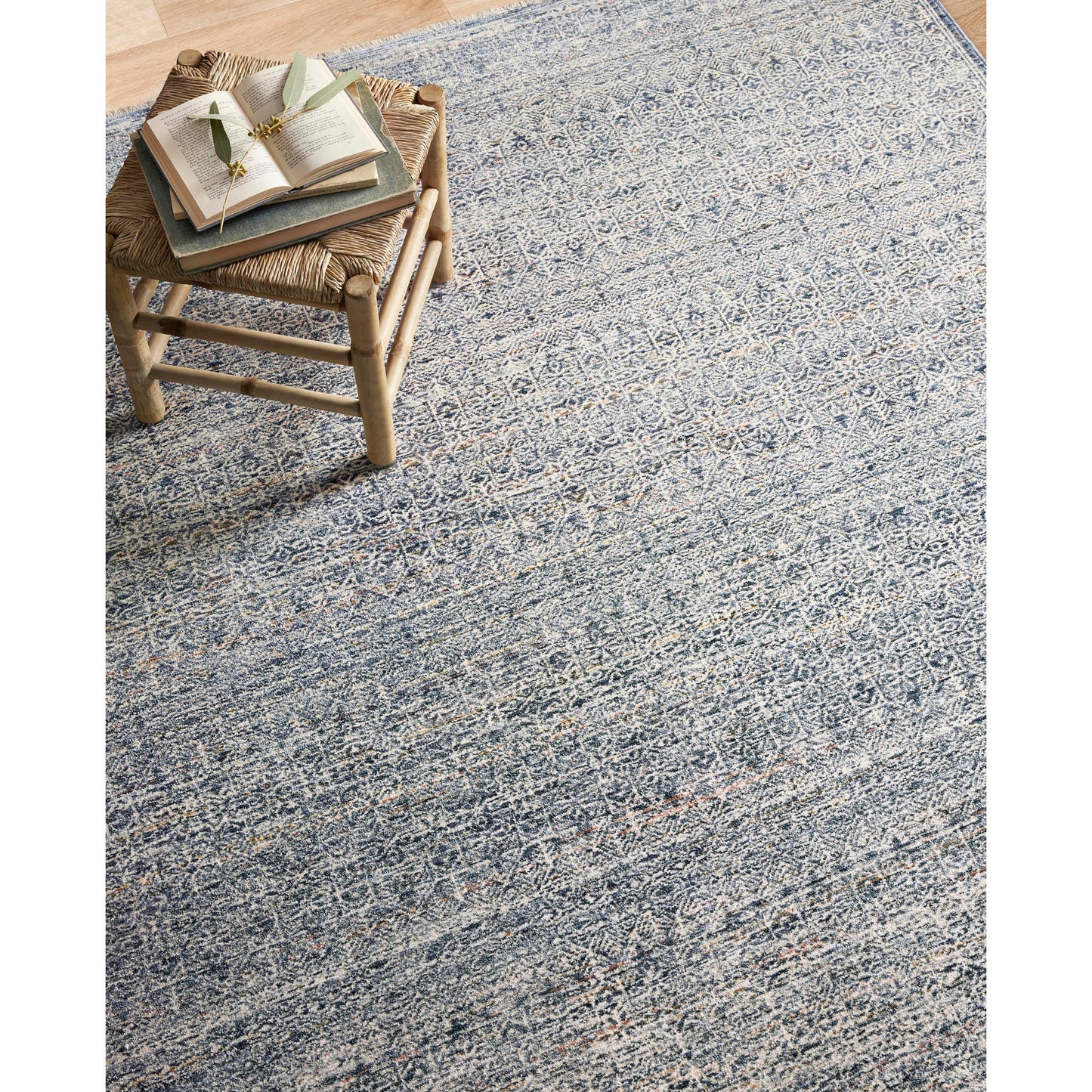 Amber Lewis x Loloi Zuma Rug in Denim/Ivory