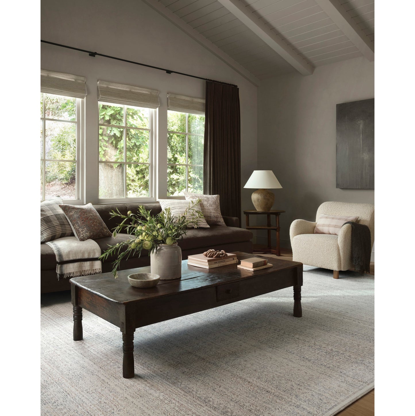 Amber Lewis x Loloi Zuma Rug in Ivory/Multi