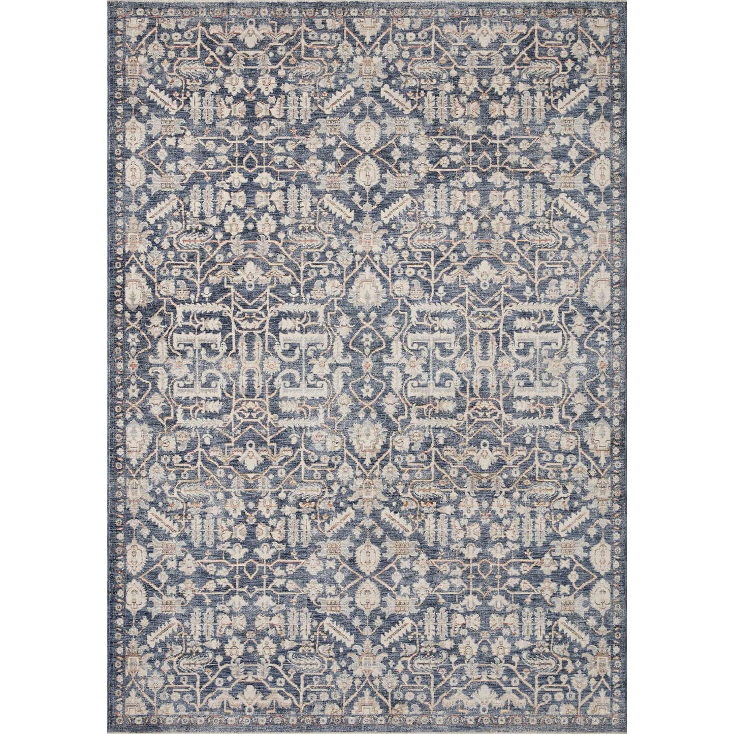 Amber Lewis x Loloi Zuma Rug in Blue/Ivory