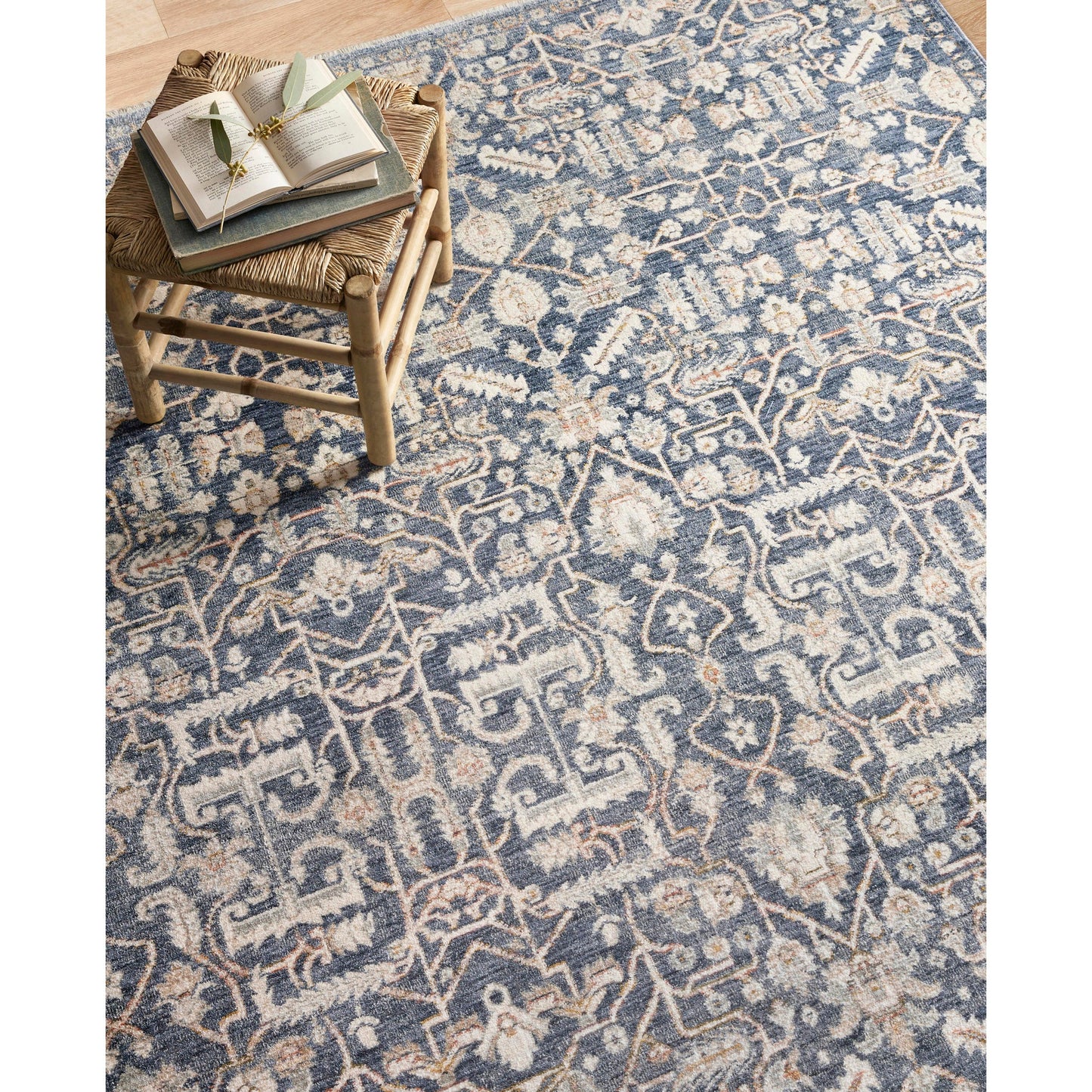 Amber Lewis x Loloi Zuma Rug in Blue/Ivory