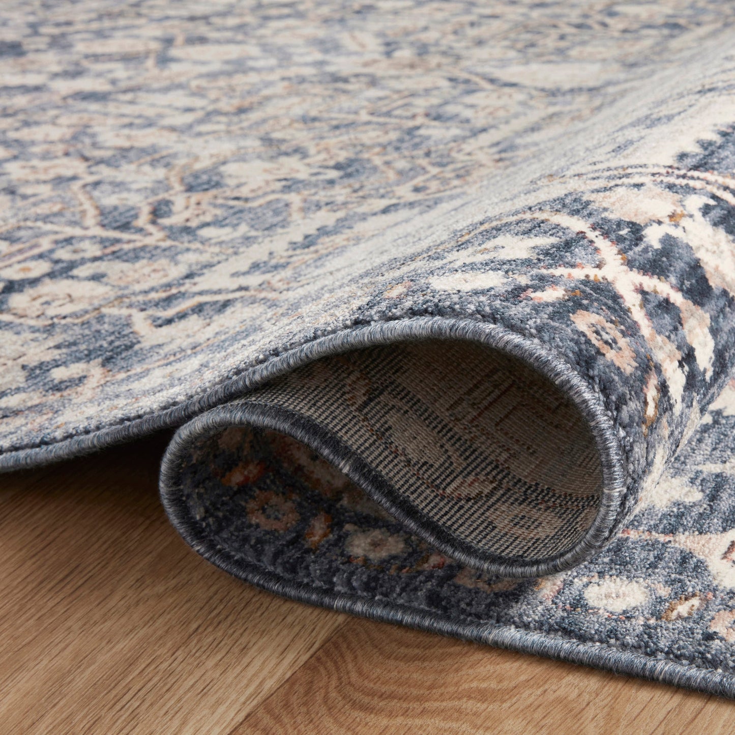 Amber Lewis x Loloi Zuma Rug in Blue/Ivory
