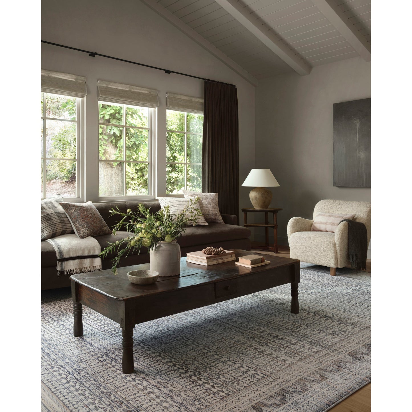 Amber Lewis x Loloi Zuma Rug in Ocean/Multi