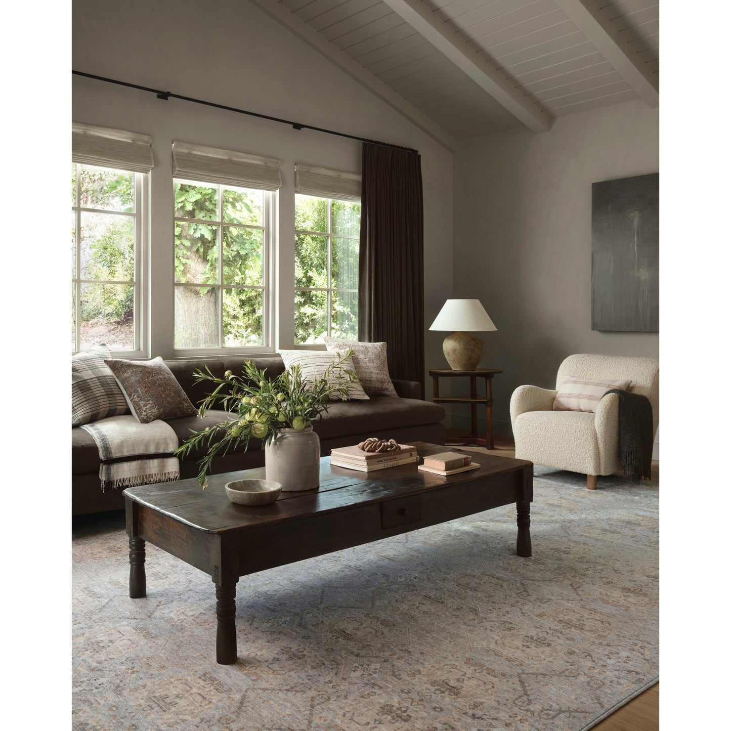Amber Lewis x Loloi Zuma Rug in Silver/Multi