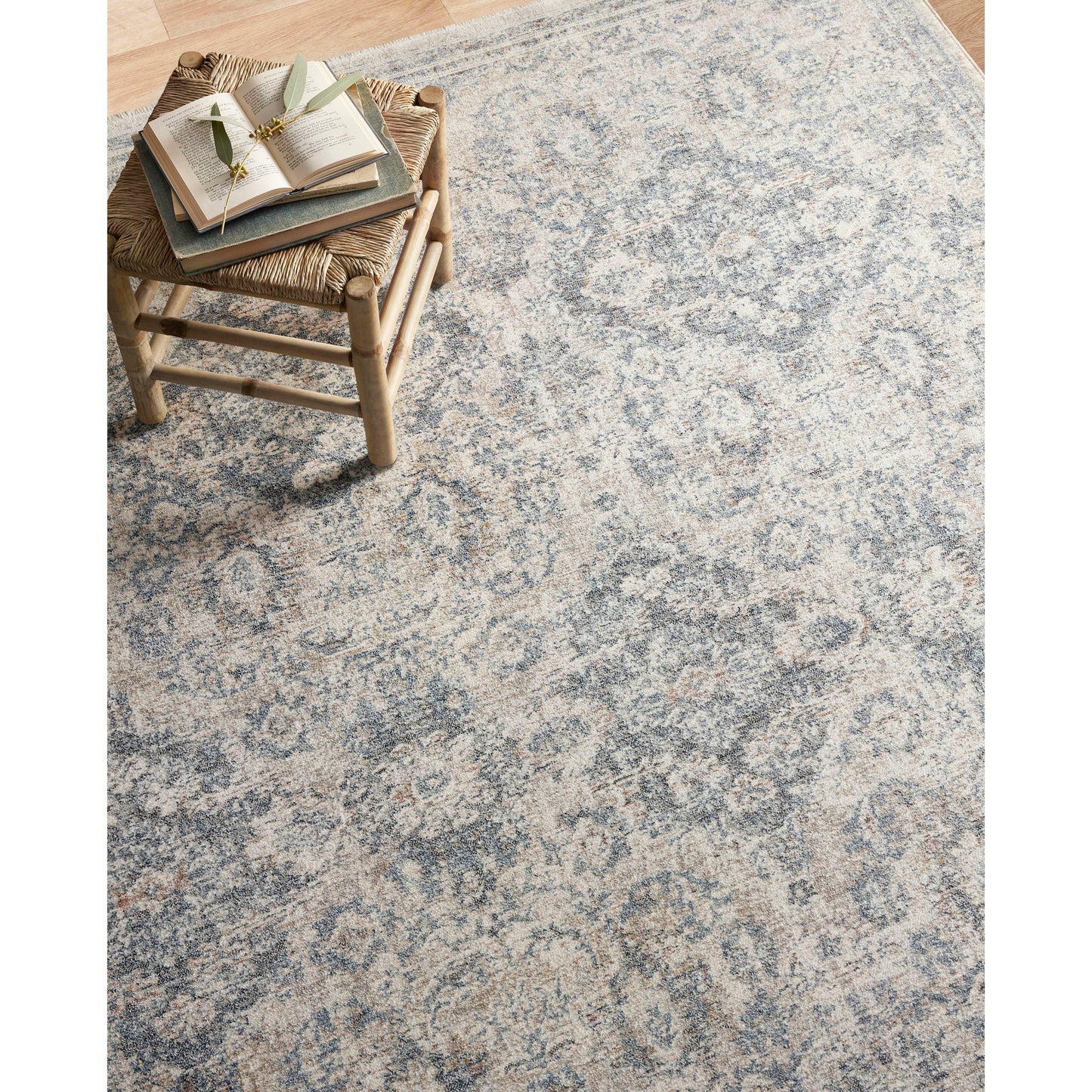Amber Lewis x Loloi Zuma Rug in Pebble/Stone