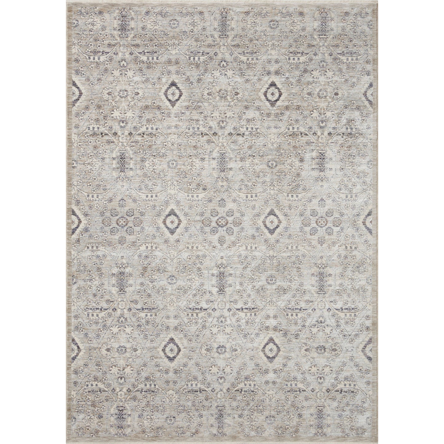 Amber Lewis x Loloi Zuma Rug in Silver/Sky