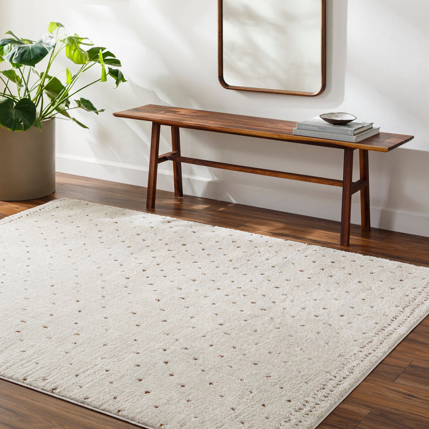 Fanny Rug in Ivory/Brown