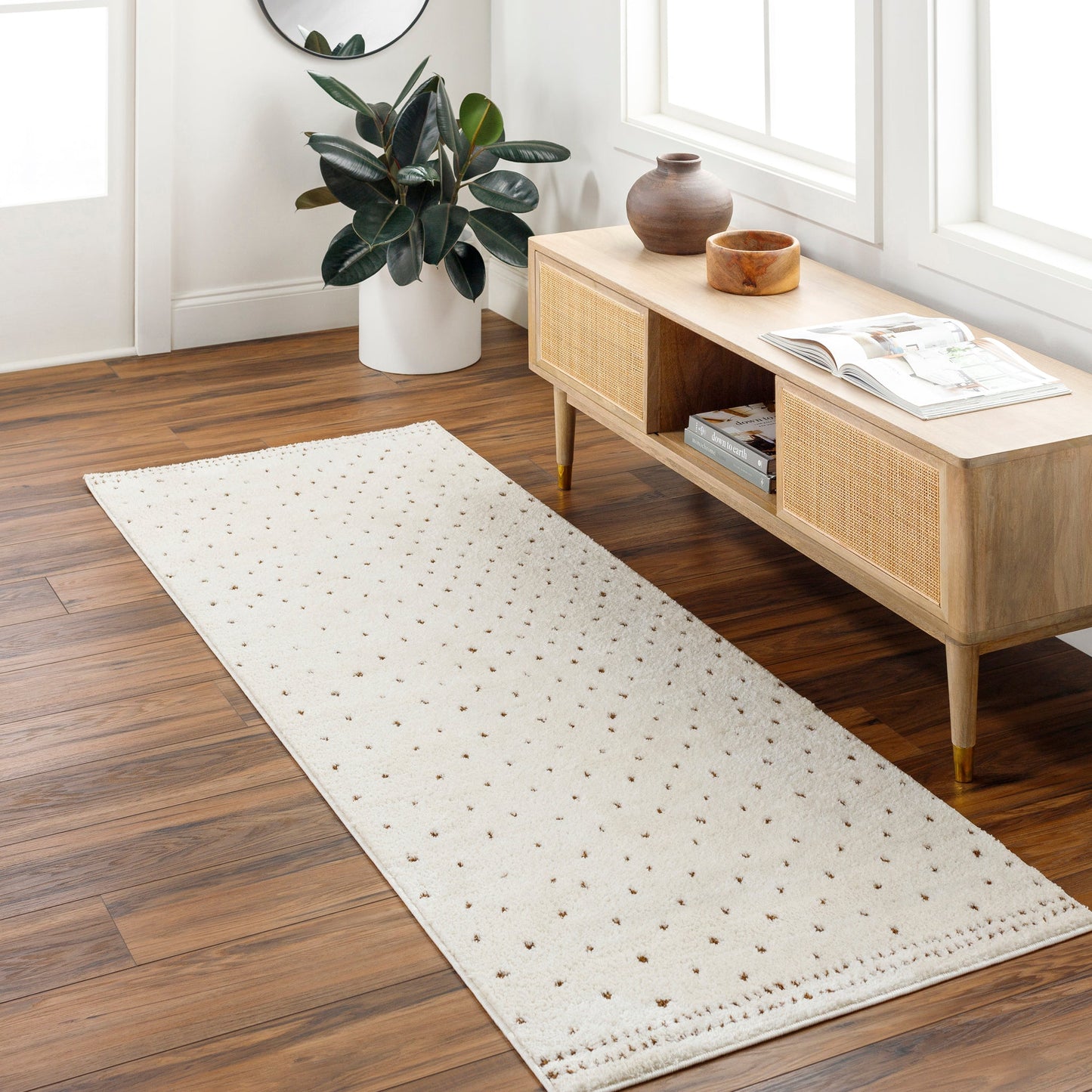 Fanny Rug in Ivory/Brown