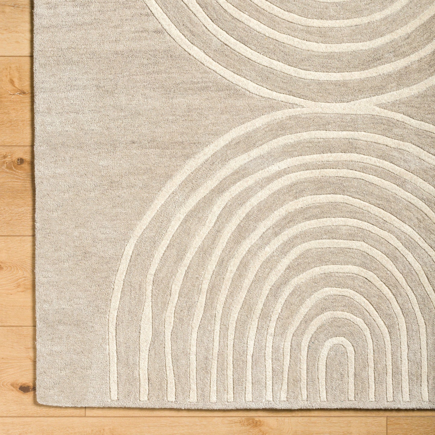 Isla Hand Tufted Wool Rug in Ash/Pearl