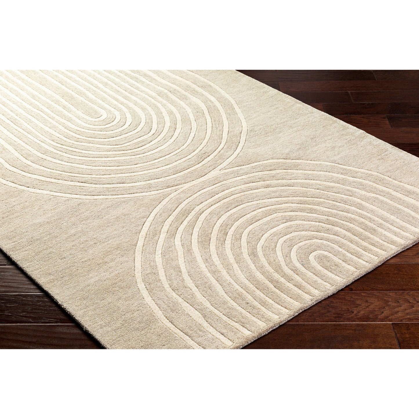Isla Hand Tufted Wool Rug in Ash/Pearl