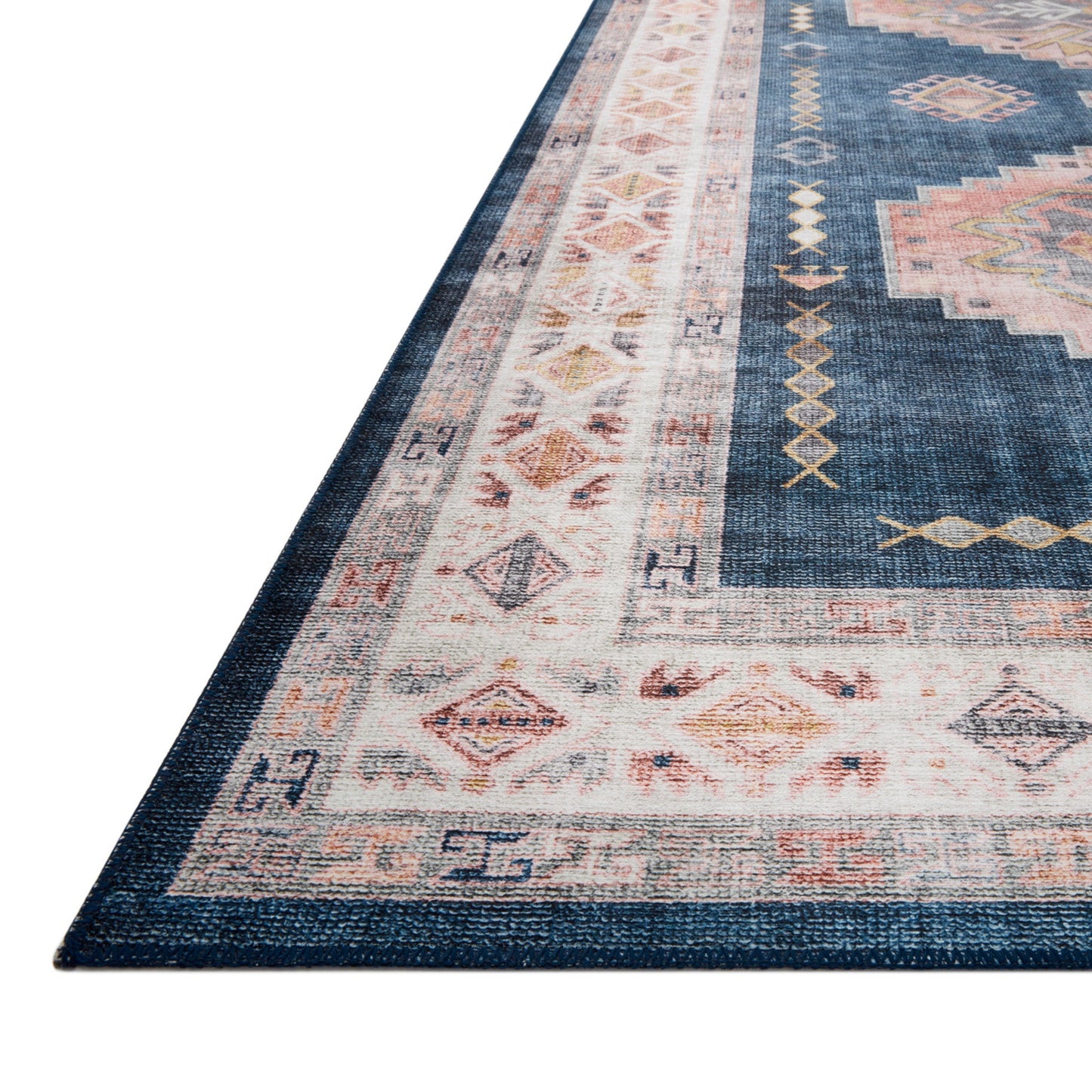Heidi Rug in Denim/Blush