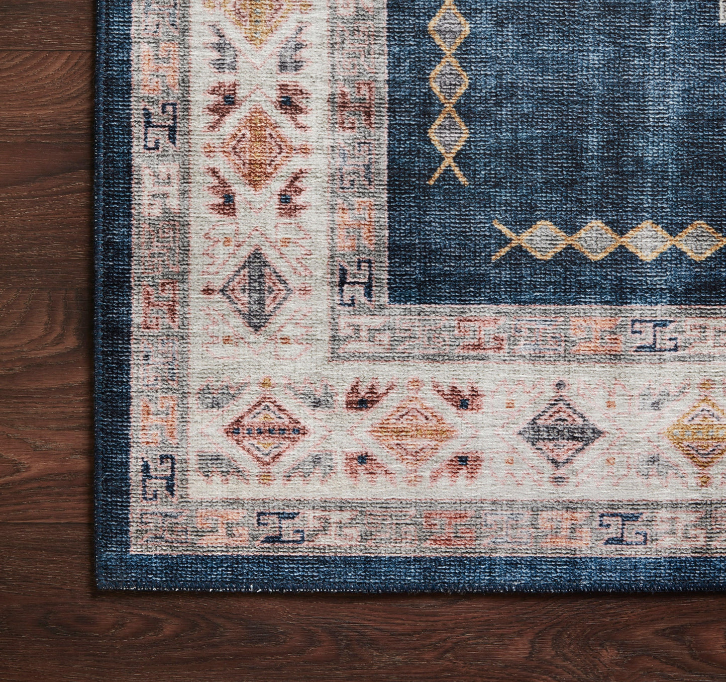 Heidi Rug in Denim/Blush