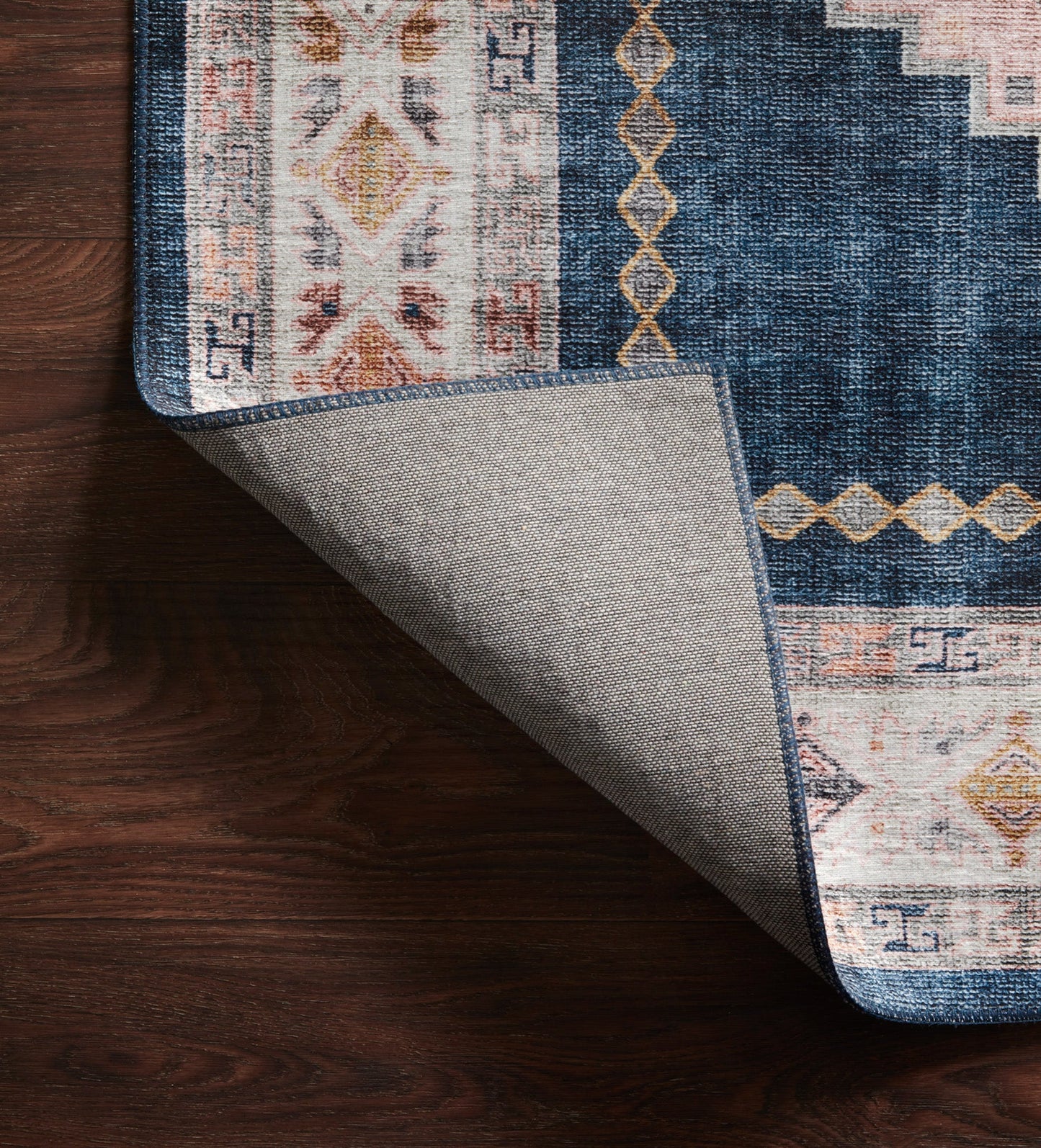 Heidi Rug in Denim/Blush