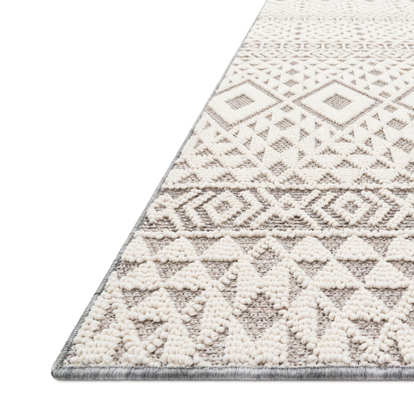 Cole Indoor/Outdoor Rug in Silver/Ivory