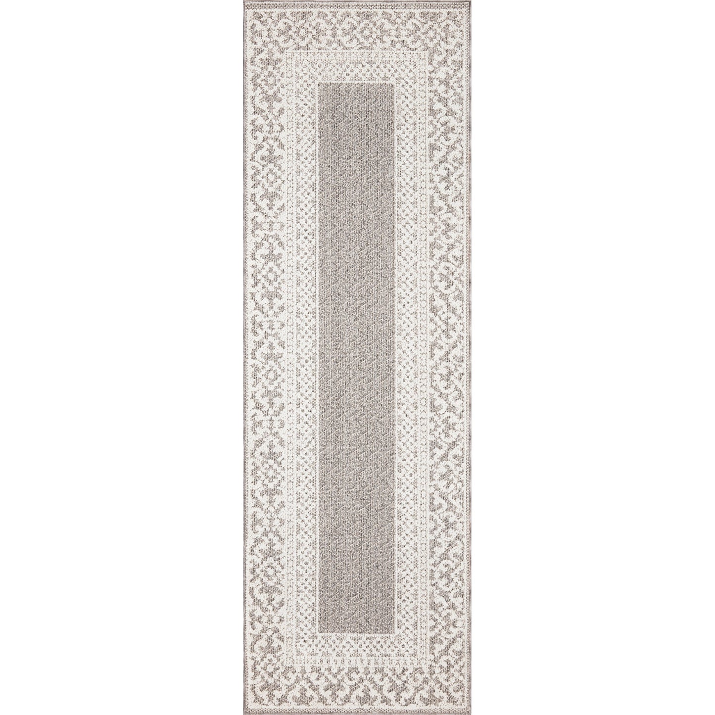 Cole Indoor/Outdoor Rug in Grey/Ivory