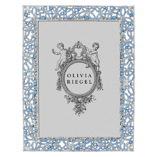 Papillon with Sapphire Crystals Photo Frame, 5" x 7" by Olivia Riegel