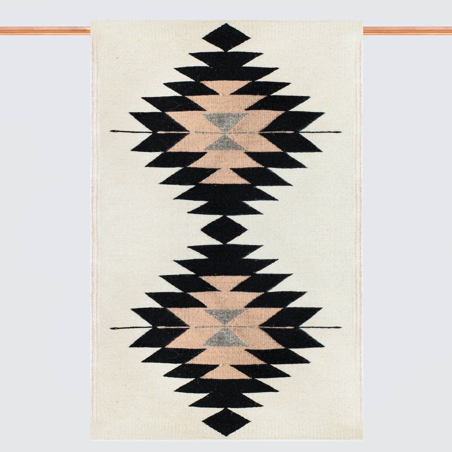 Modern Geometric Rug in Blush