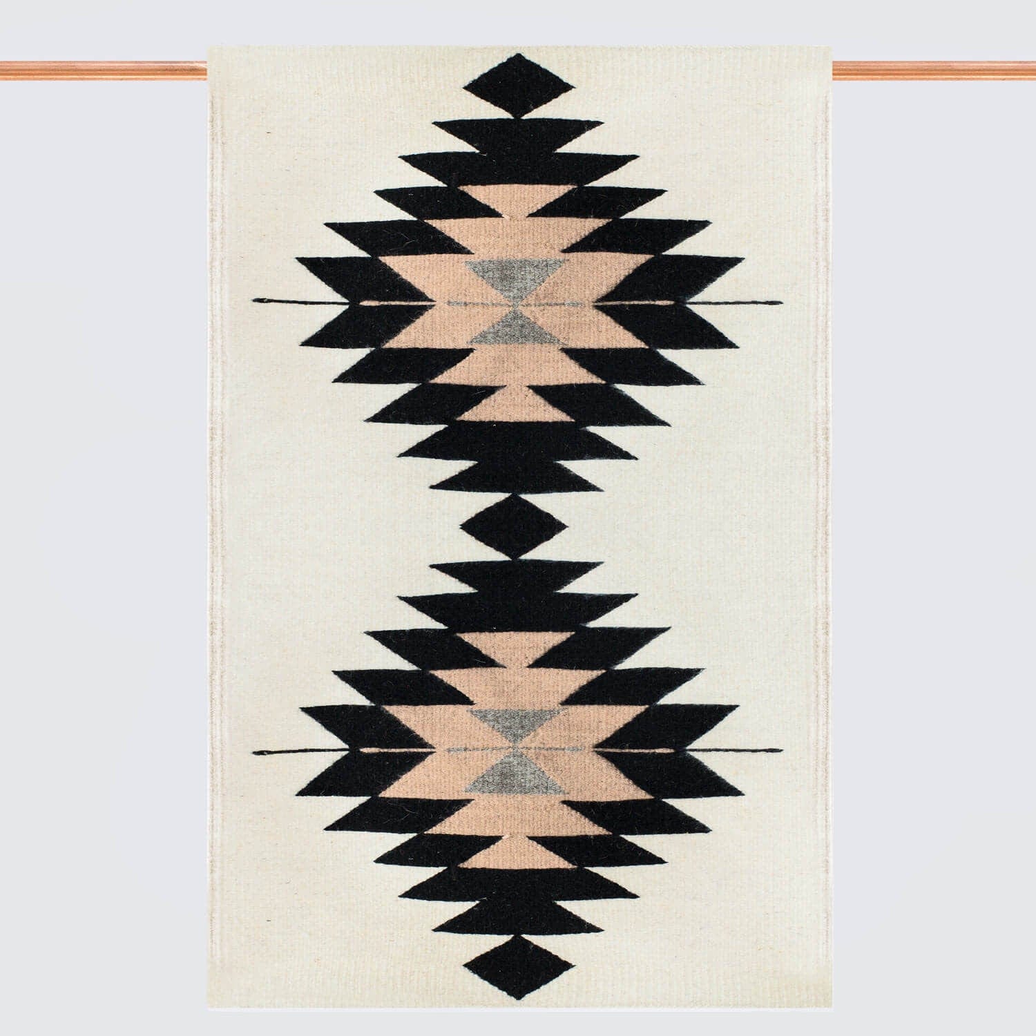 Modern Geometric Rug in Blush