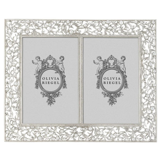 Eleanor Silver Double Photo Frame, 4" x 6" by Olivia Riegel