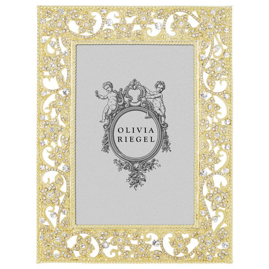 Flora Gold Photo Frame by Olivia Riegel Picture Frames Olivia Riegel 4" x 6"