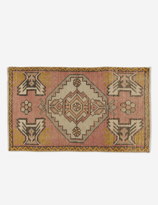 Vintage Turkish Mini Rug No. 106, 1'6" x 3'