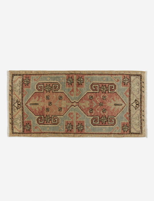 Vintage Turkish Mini Rug No. 107, 1'5" x 3'1"