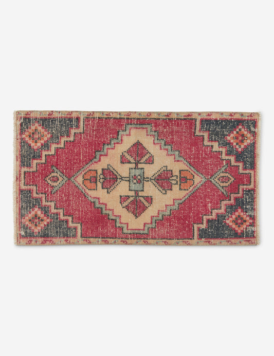 Vintage Turkish Mini Rug No. 112, 1'6" x 3'"