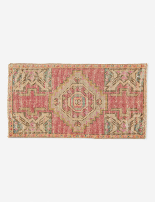 Vintage Turkish Mini Rug No. 116, 1'5" x 2'9"