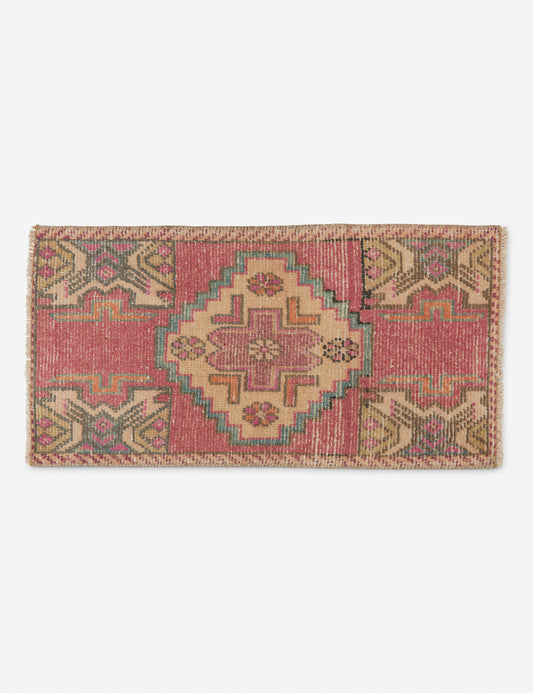 Vintage Turkish Mini Rug No. 117, 1'4" x 2'8"
