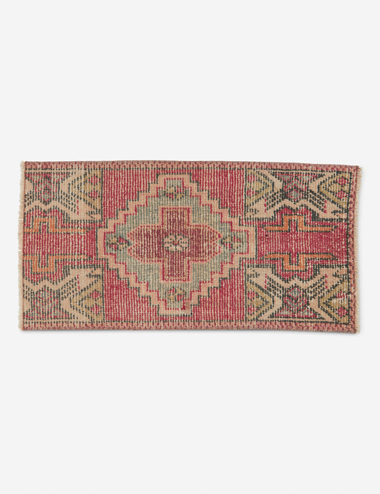 Vintage Turkish Mini Rug No. 118, 1'4" x 2'7"