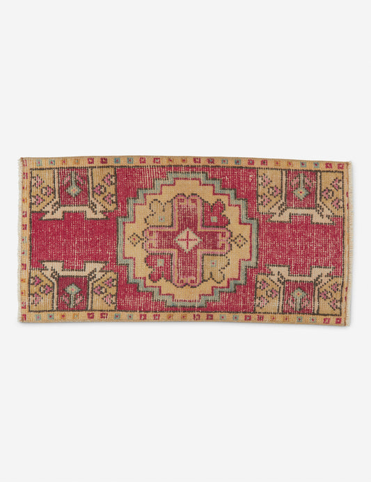 Vintage Turkish Mini Rug No. 119, 1'4" x 2'9"