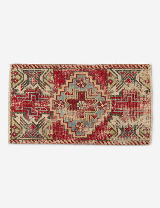 Vintage Turkish Mini Rug No. 120, 1'5" x 2'9"