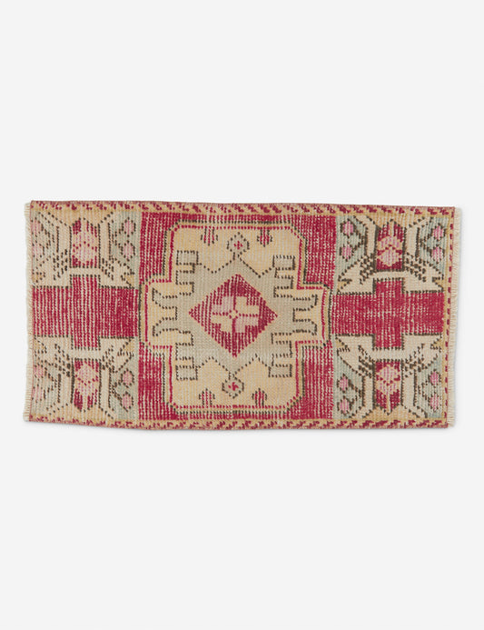 Vintage Turkish Mini Rug No. 121, 1'5" x 2'9"