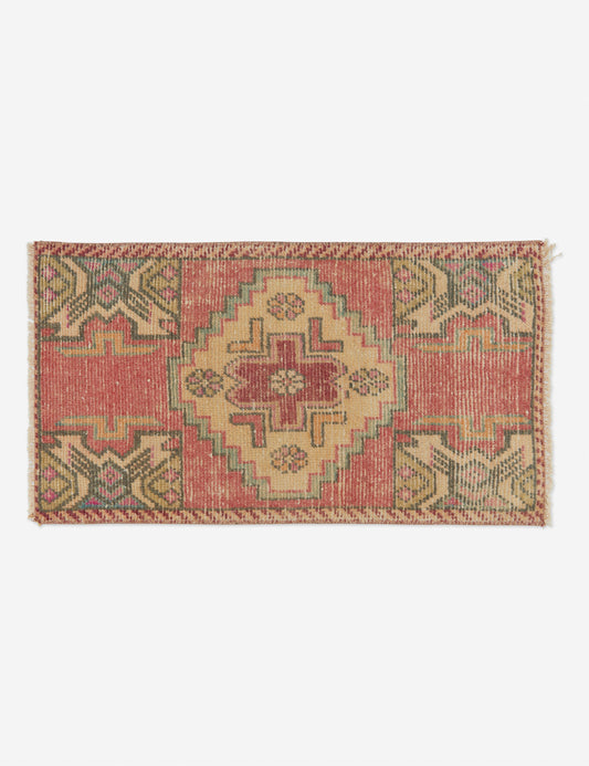 Vintage Turkish Mini Rug No. 124, 1'4" x 2'7"