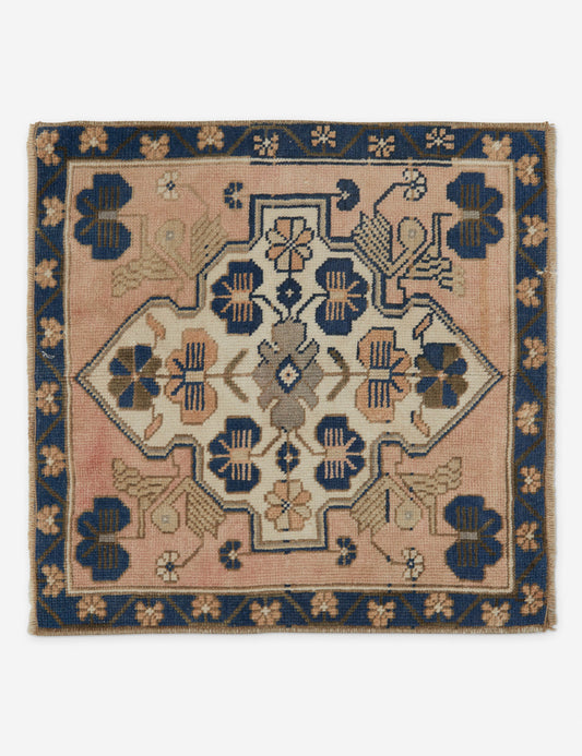 Vintage Turkish Mini Rug No. 126, 2' x 2'
