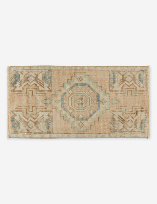 Vintage Turkish Mini Rug No. 138, 1'4" x 2'8"