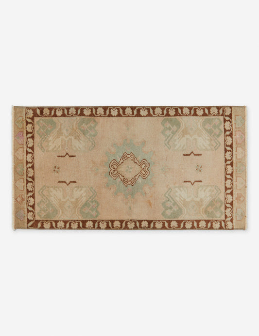 Vintage Turkish Mini Rug No. 140, 1'6" x 3"
