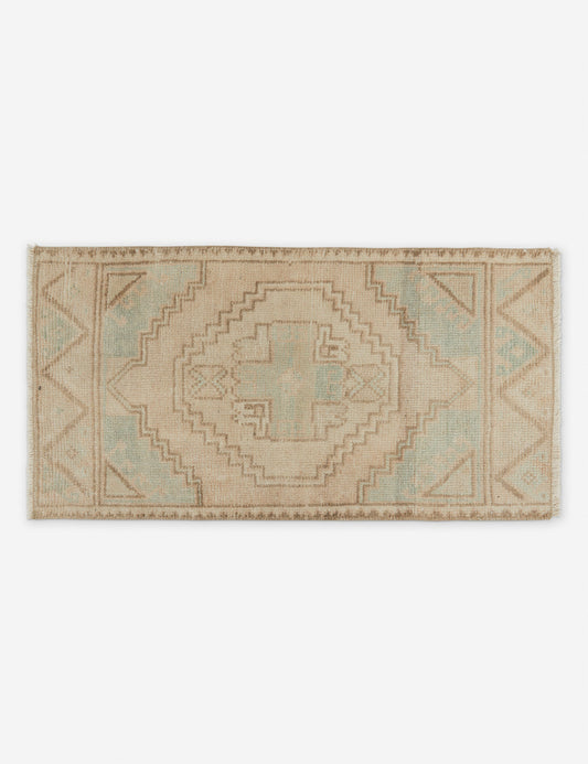 Vintage Turkish Mini Rug No. 141, 1.4" x 2'8"