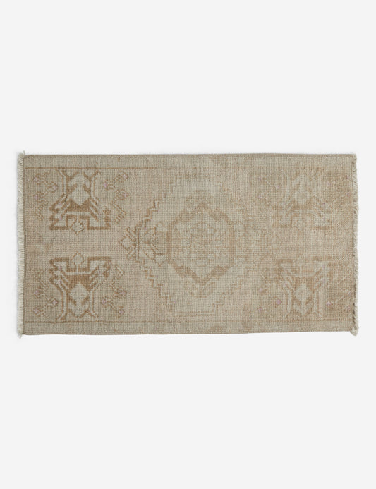 Vintage Turkish Hand-Knotted Wool Mini Rug No. 198, 1'5" x 2'8"