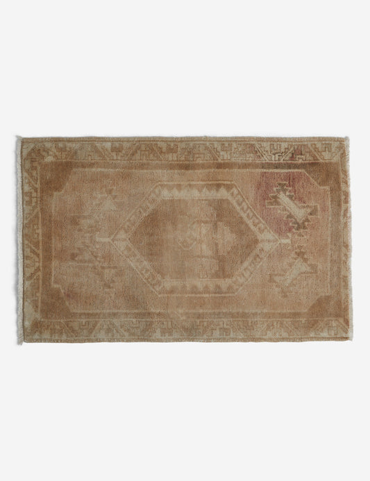 Vintage Turkish Hand-Knotted Wool Mini Rug No. 199, 2'2" x 3'3"