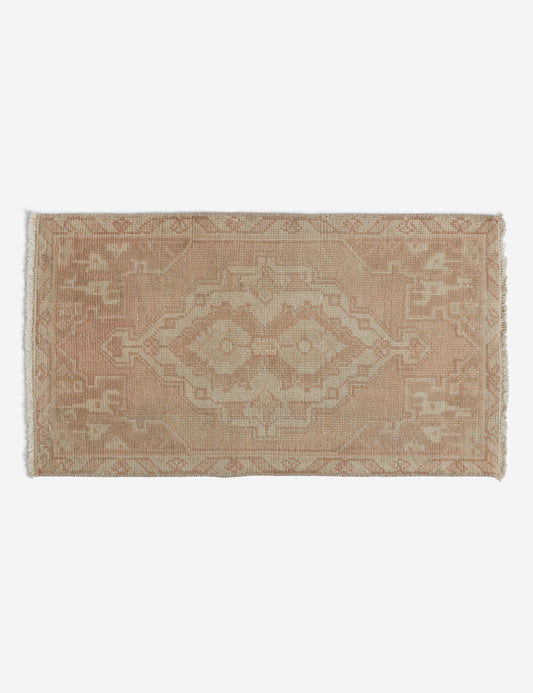Vintage Turkish Hand-Knotted Wool Mini Rug No. 204, 1'7" x 2'10"