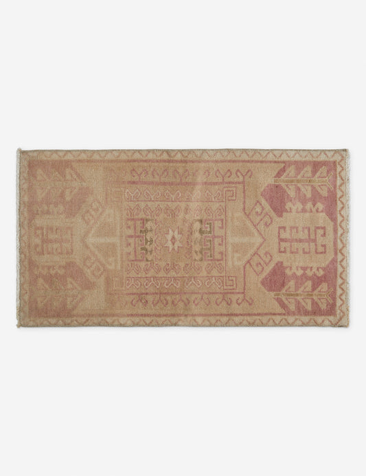Vintage Turkish Hand-Knotted Wool Mini Rug No. 210, 1'9" x 3'5"