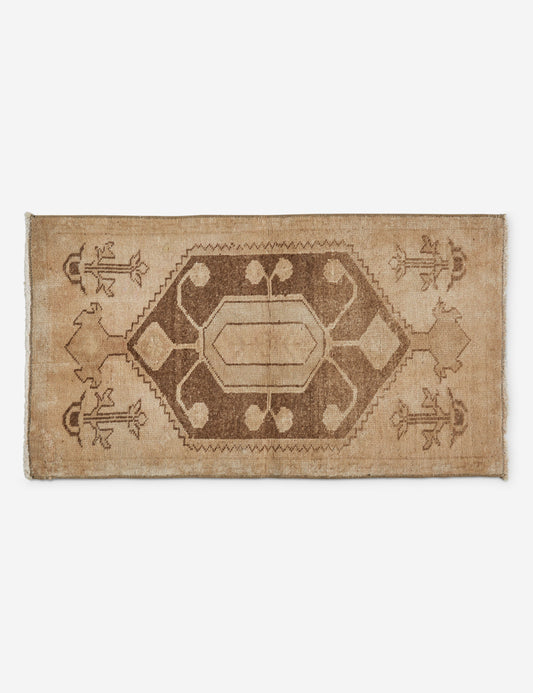 Vintage Turkish Hand-Knotted Wool Mini Rug No. 223, 1'10" x 3'3"