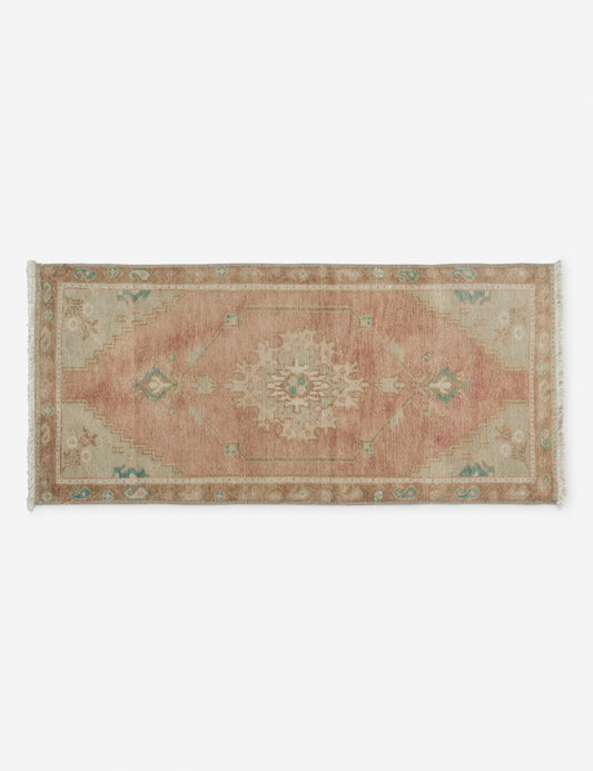 Vintage Turkish Hand-Knotted Wool Mini Rug No. 229, 1'7" x 3'7"