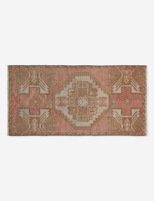Vintage Turkish Hand-Knotted Wool Mini Rug No. 231, 1'6" x 2'11"