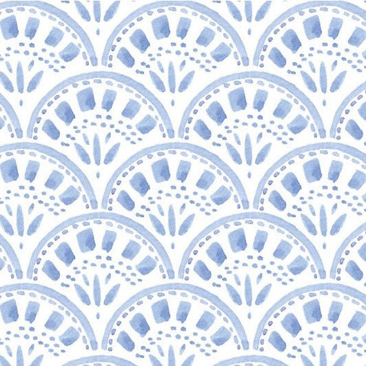 Riley Scallop Sky Blue Wallpaper
