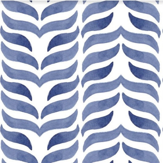 Huntington Wave Navy Wallpaper
